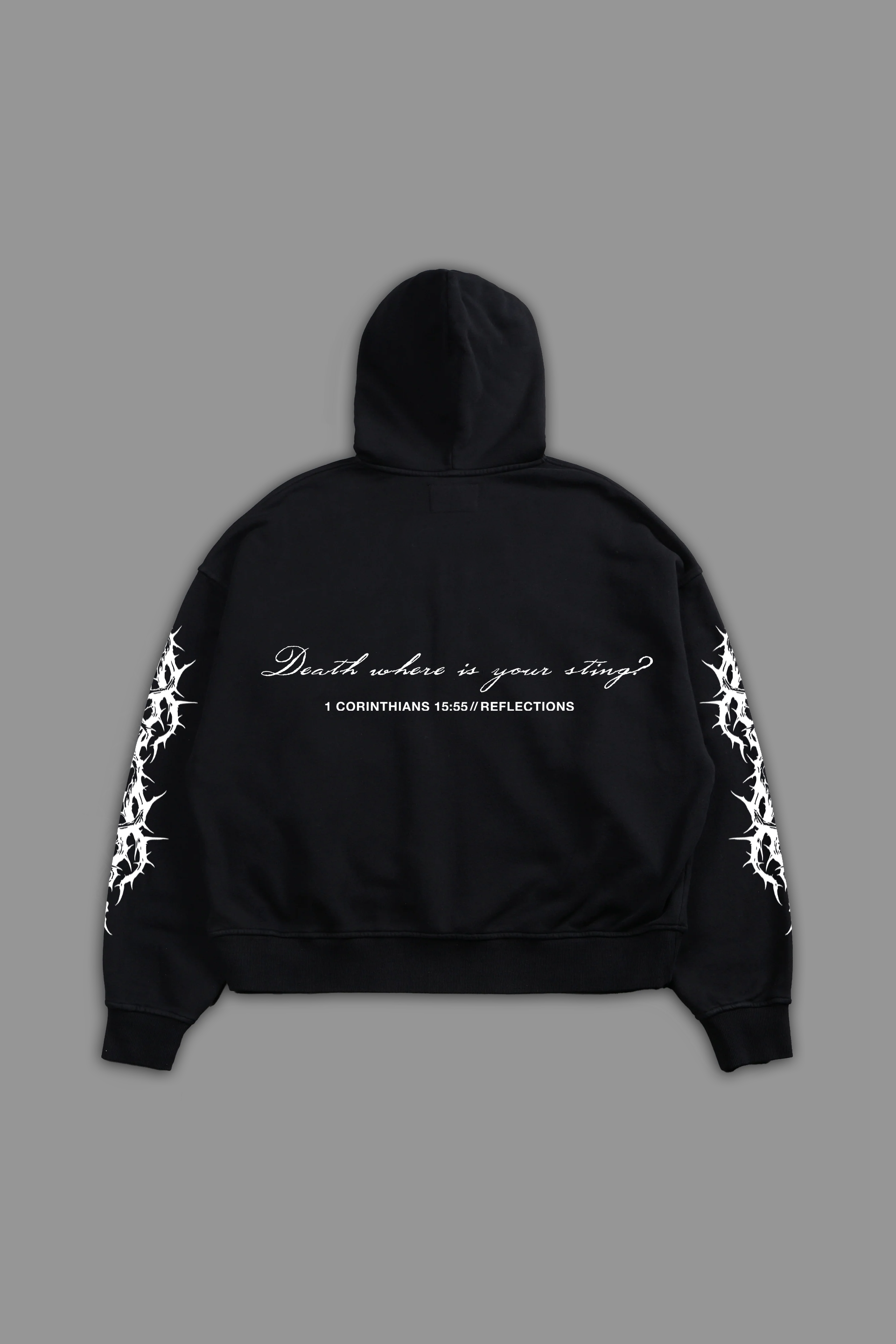 Chrome Cross "Faded" Zip Up Hoodie in Black