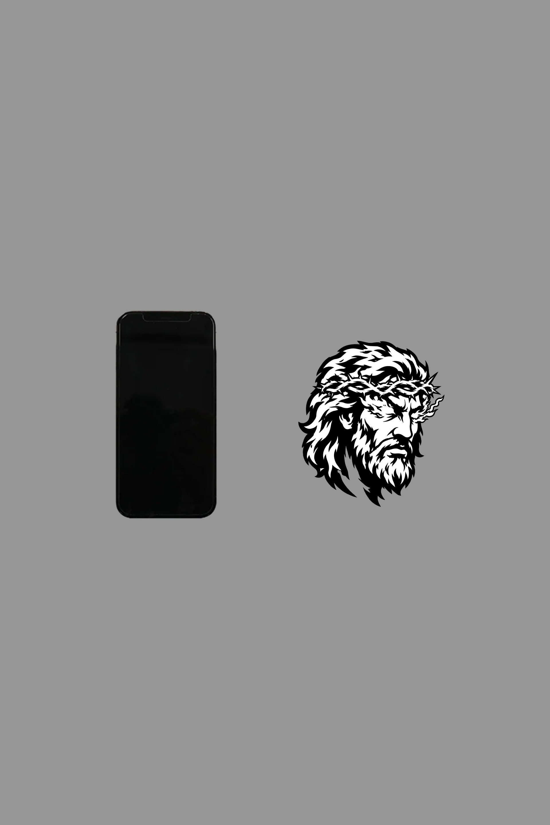 Eternal Lamb Decal in Black and White