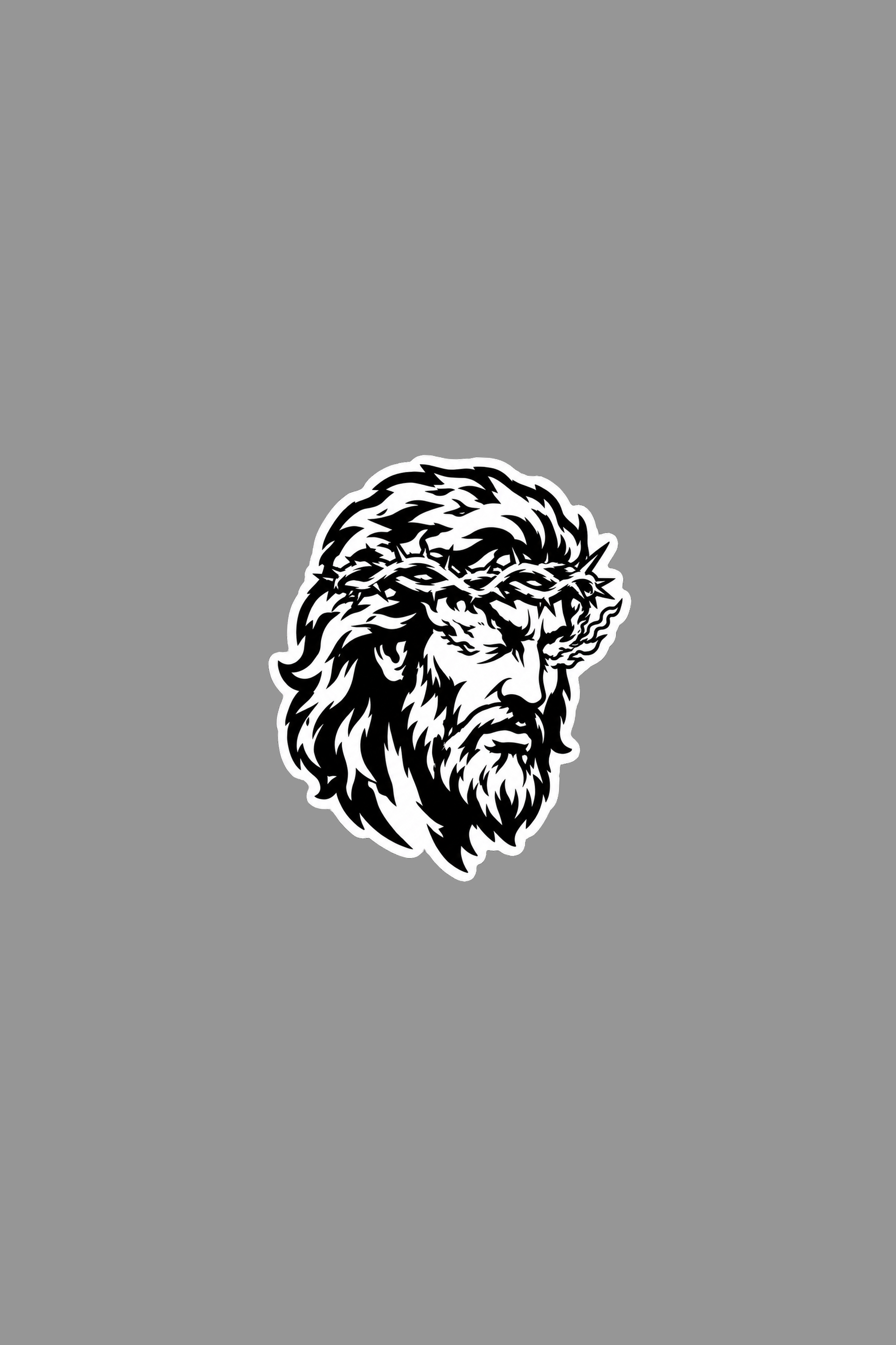 Eternal Lamb Decal in Black and White