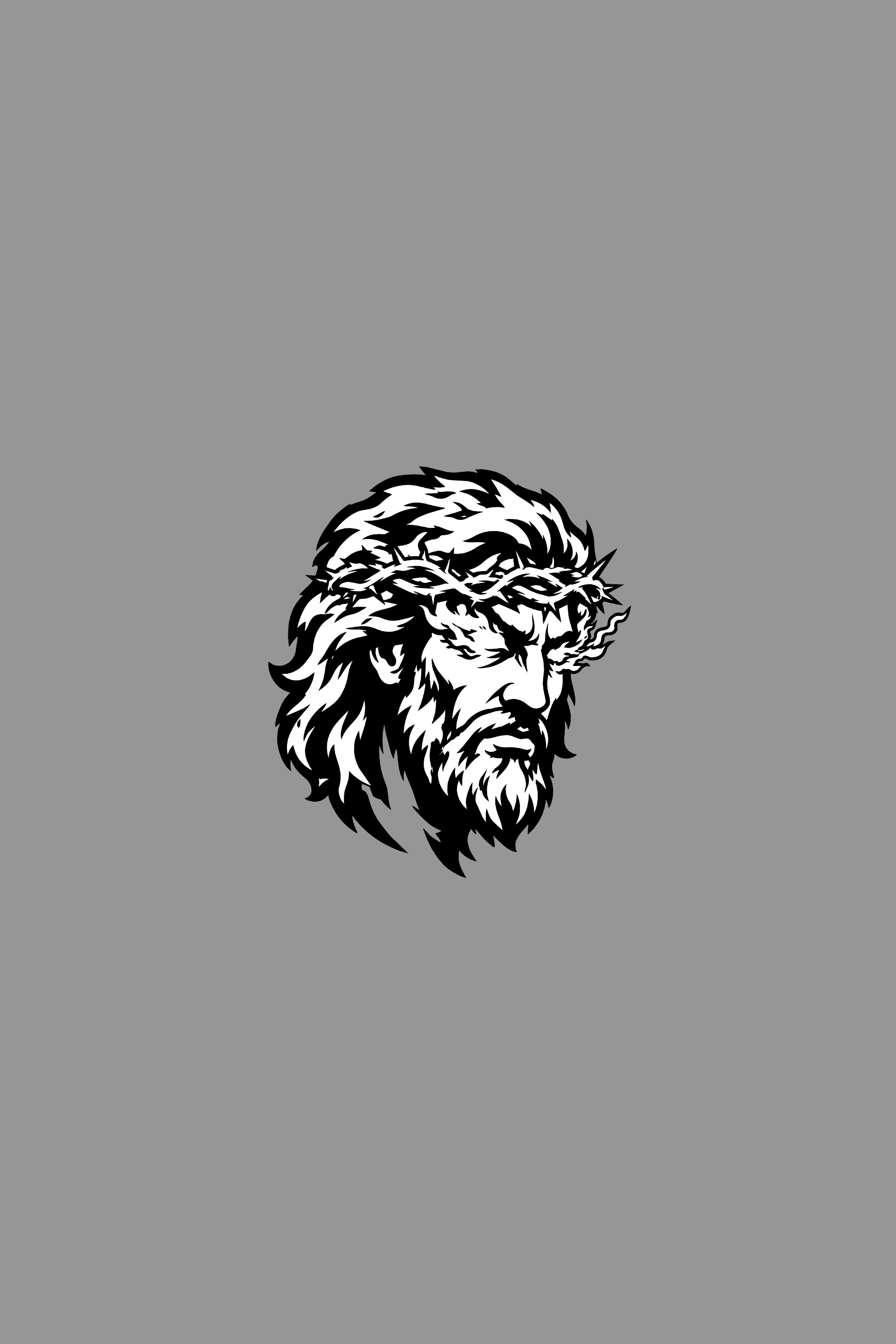 Eternal Lamb Decal in Black and White