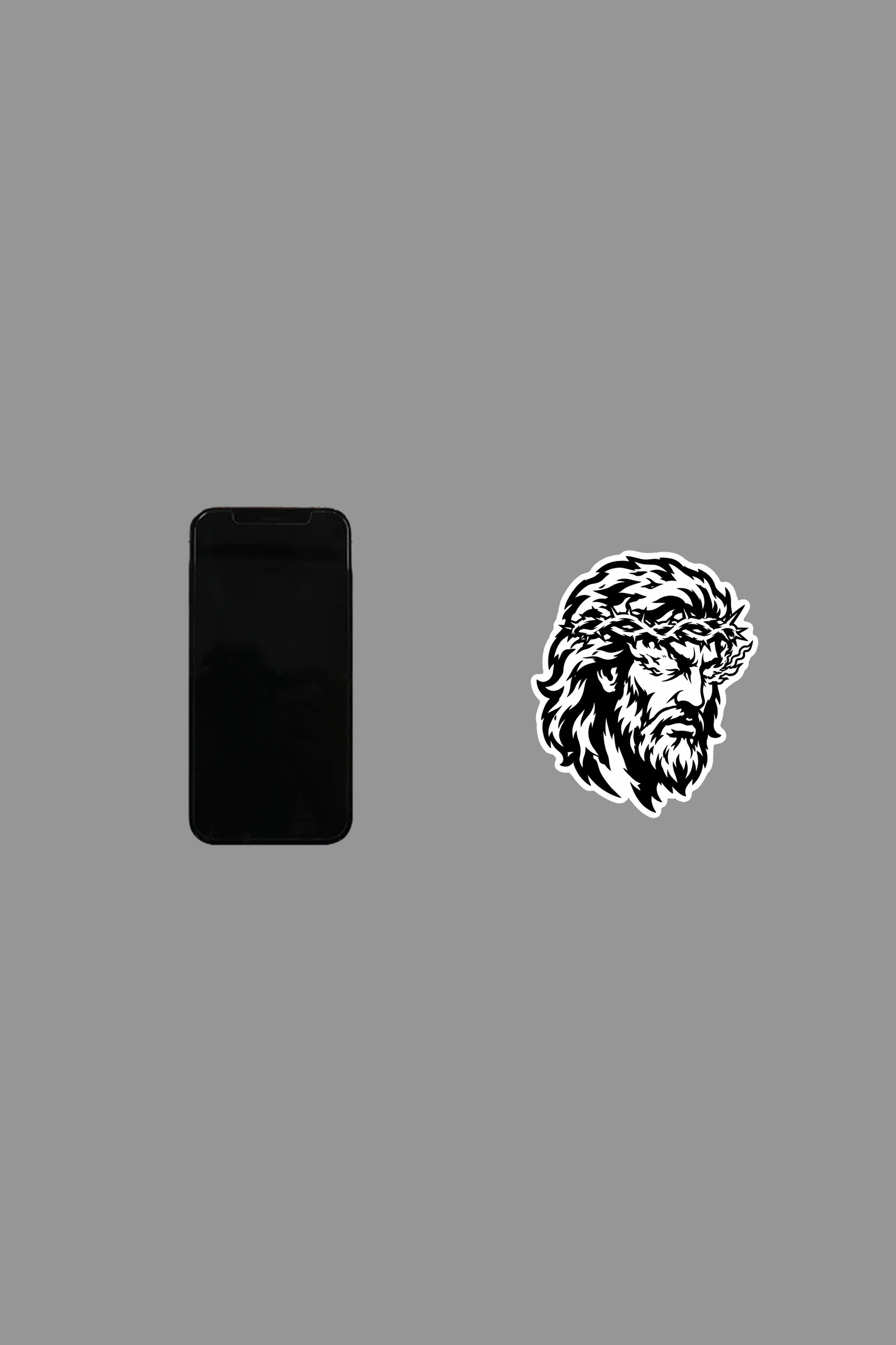Eternal Lamb Decal in Black and White