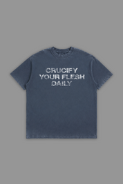Crucify the Flesh “Premium” Tee in Blue Gray