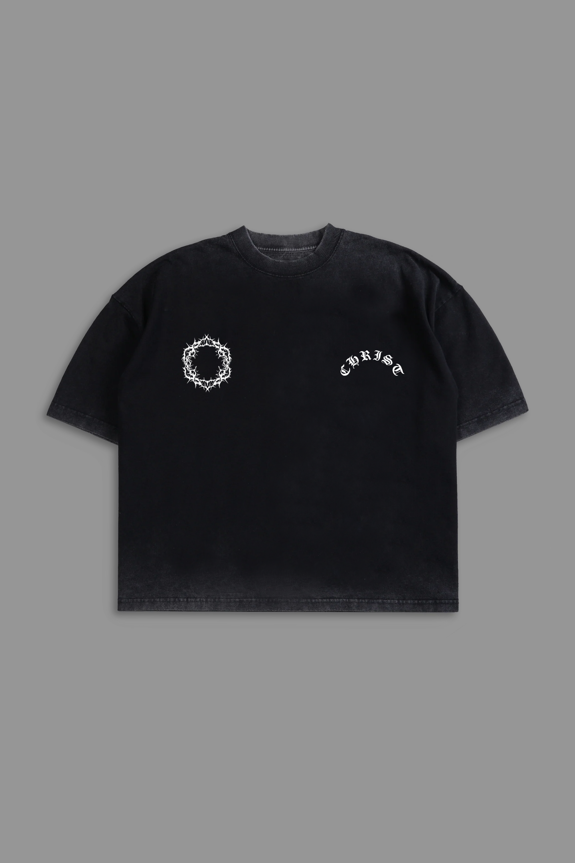 The Christ “Grunge Hem” Tee in Black