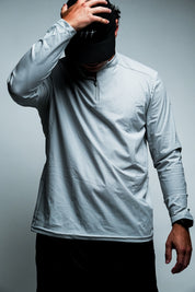 Running For Christ "Active" Quarter Zip in Grey