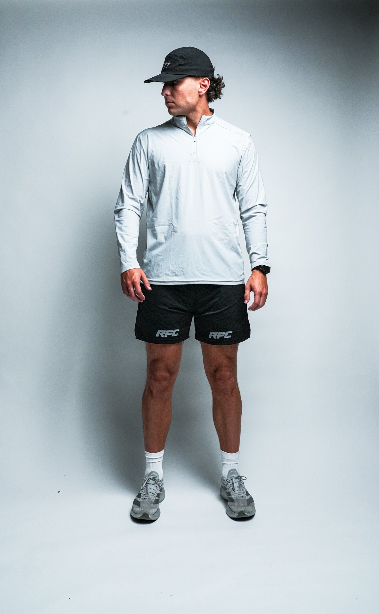 Running For Christ "Active" Quarter Zip in Grey