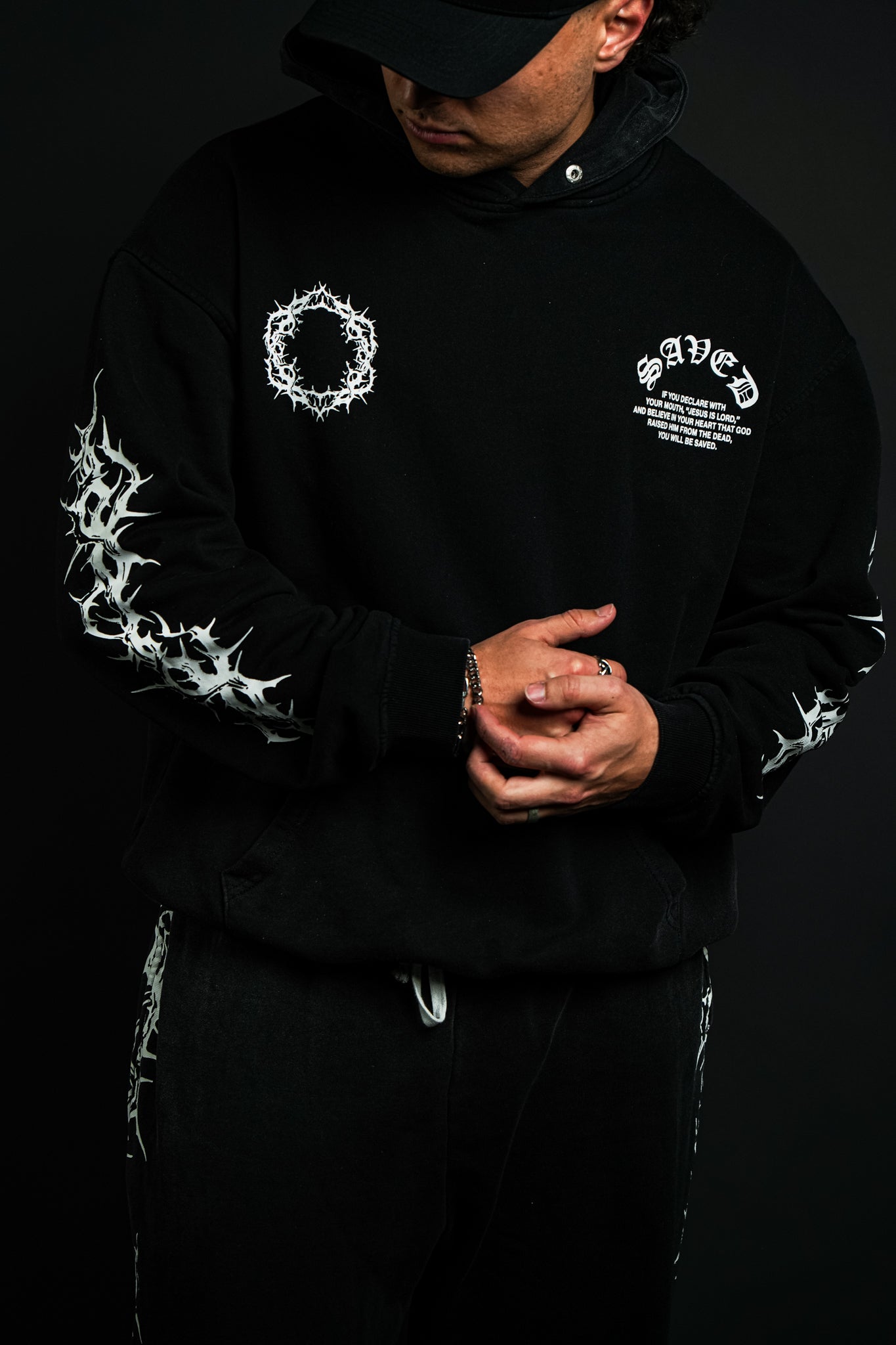 Death to Life "Faded" Hoodie in Black