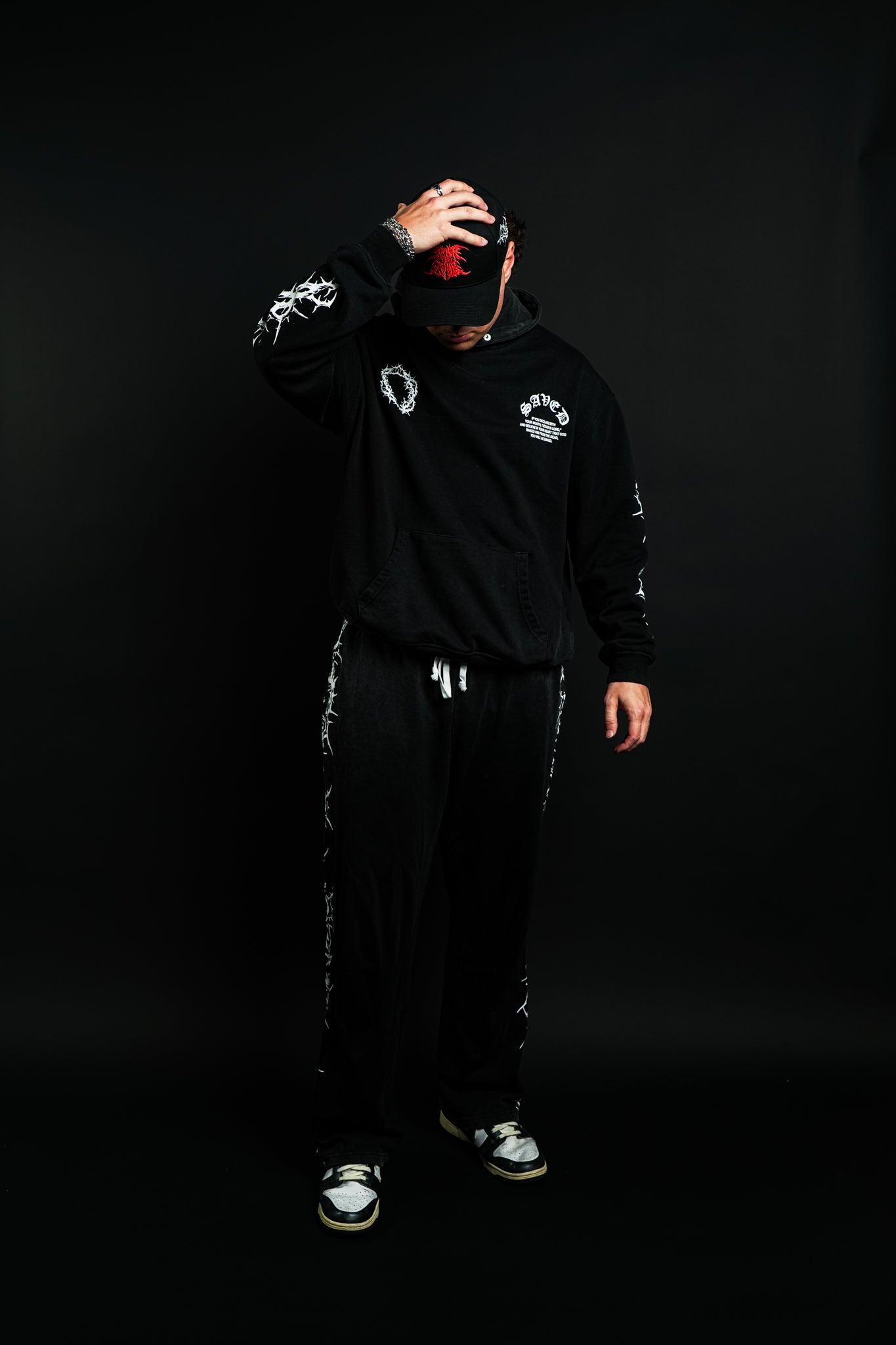 Death to Life "Faded" Hoodie in Black