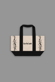 Fear the Lamb Tote Bag in Black