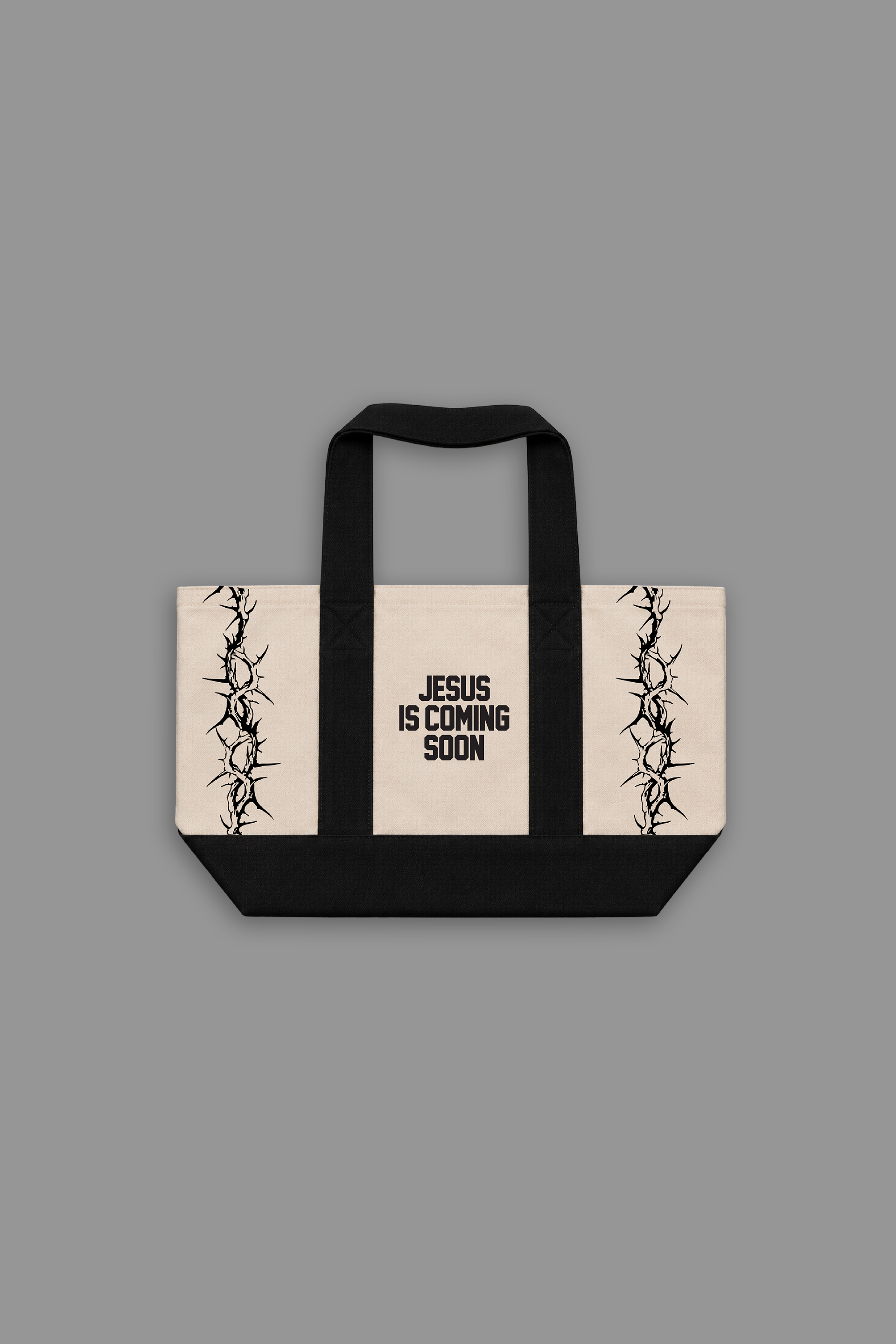 Fear the Lamb Tote Bag in Black