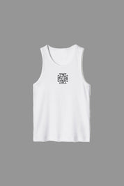 YHWH "Ribbed" Tank in White